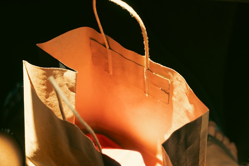 A paper shopping bag